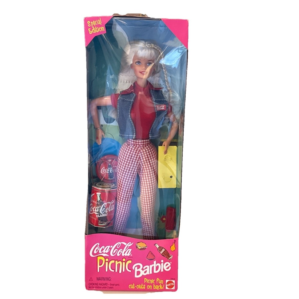 1997 Coca Cola Barbie Picnic Edition Mattel Doll NIB Vintage Collectible